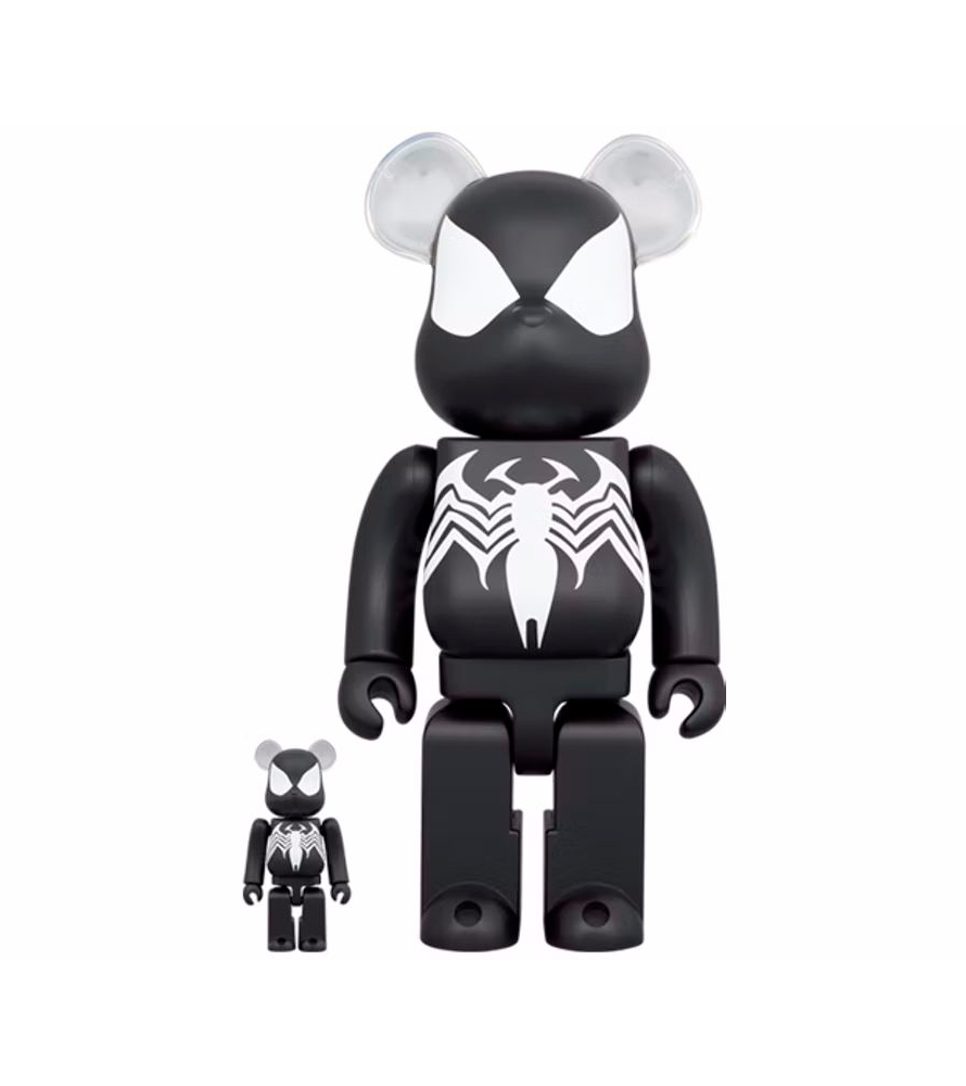 BE@RBRICK SPIDER-MAN BLACK COSTUME  400％ Игрушка Bearbrick x Marvel Spider-Man Black Costume 100% & 400