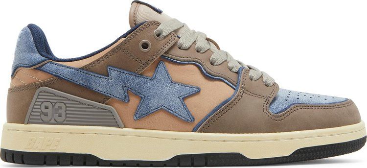 A Bathing Ape Bape SK8 Sta Vintage Beige Indigo - Bape-Sta