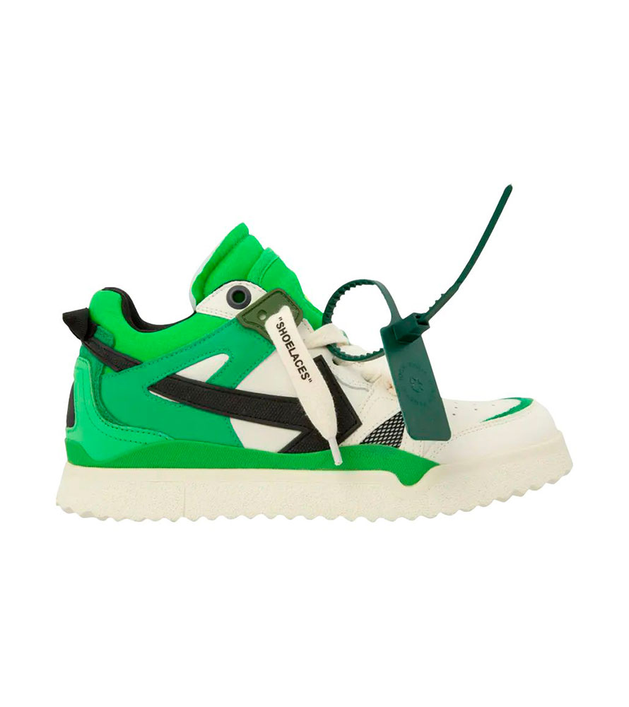 OFF-WHITE Sponge Mid Top White Green - OMIA234S22LEA0015510-in